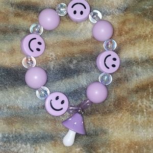 Purple mushroom bracelet
